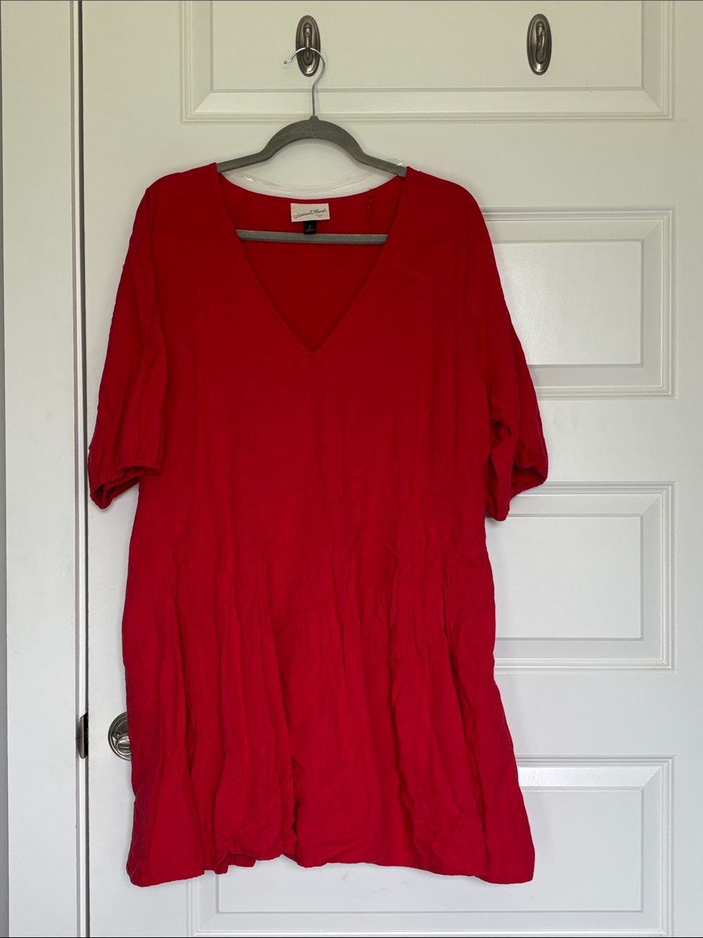 Universal Thread Red V-Neck Midi Dress